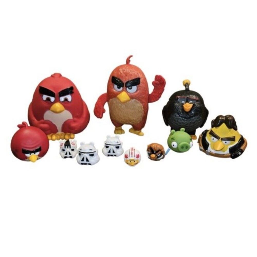 Angry Birds Toys Figure Lot Red Bomb Chuck Pig Star Wars Mini Collectibles